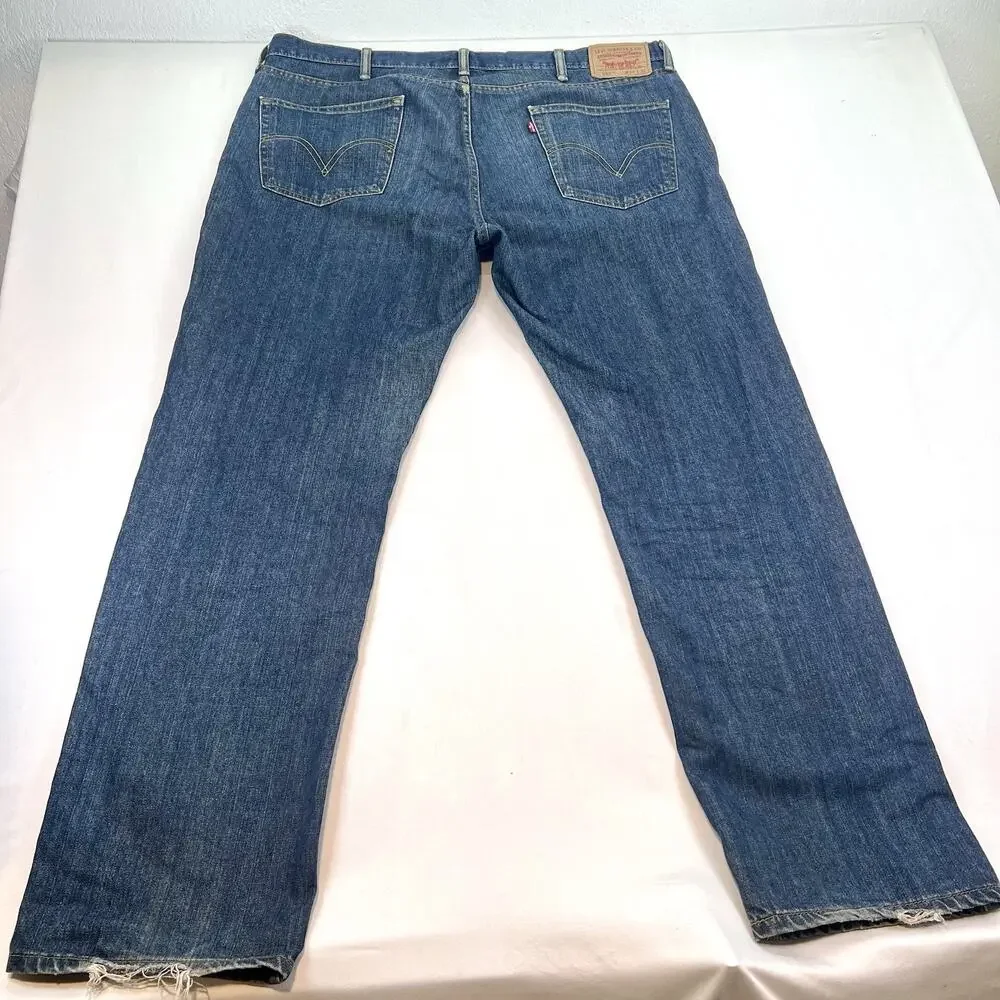 Levi’s 559 Jeans Men 40x32 Relaxed Straight Blue Denim Distressed Faded